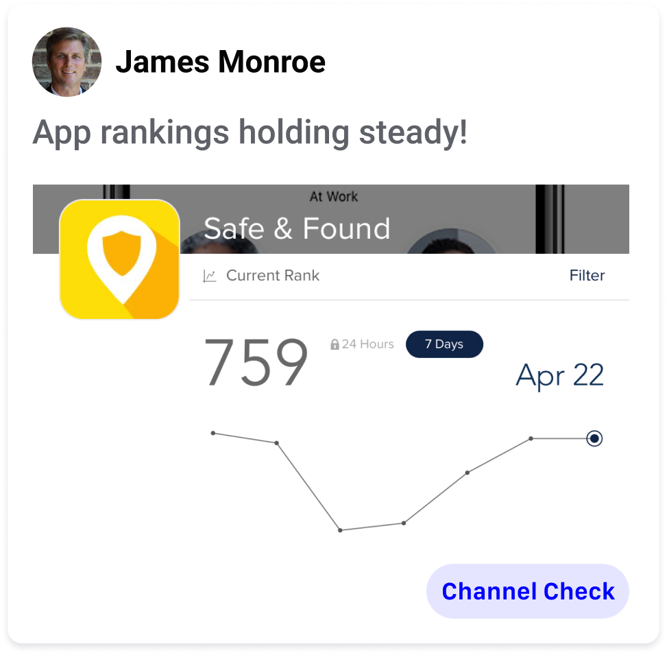 App rankings holding steady!